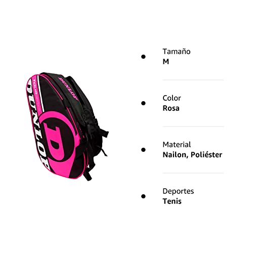 Dunlop Paletero de pádel Tour Intro Negro/Rosa Flúor, Bolsa, Adultos Unisex, Mediano