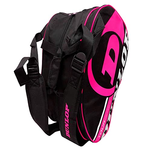 Dunlop Paletero de pádel Tour Intro Negro/Rosa Flúor, Bolsa, Adultos Unisex, Mediano