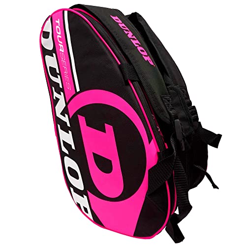 Dunlop Paletero de pádel Tour Intro Negro/Rosa Flúor, Bolsa, Adultos Unisex, Mediano