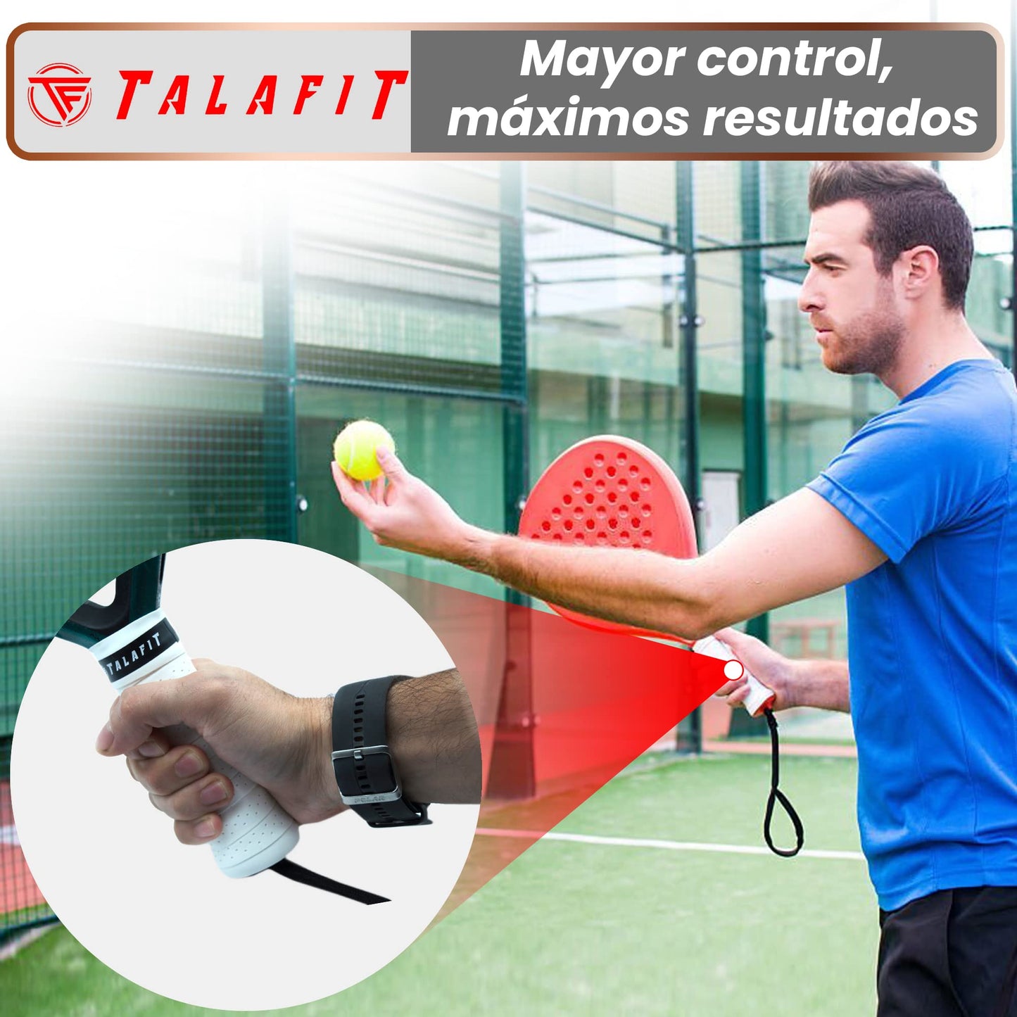 TALAFIT OverGrips Padel - Grip Padel Modelo Pro - Empuñadura Pala Padel - Overgrip Pádel Perforados - - Grip Tenis - Accesorios Padel - Grips Golf - Máximo Agarre